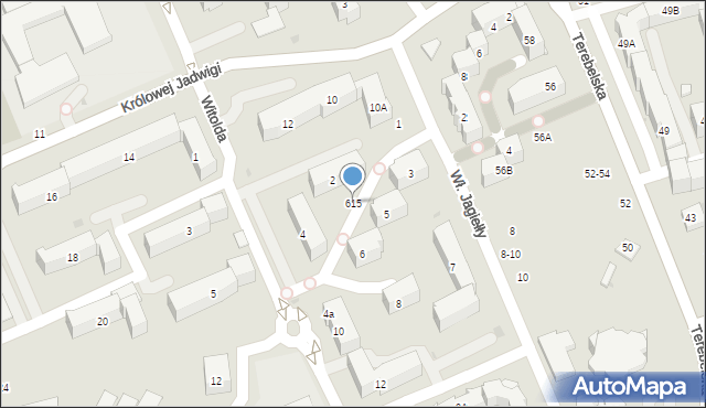 Biała Podlaska, Księcia Witolda, 615, mapa Białej Podlaskiej