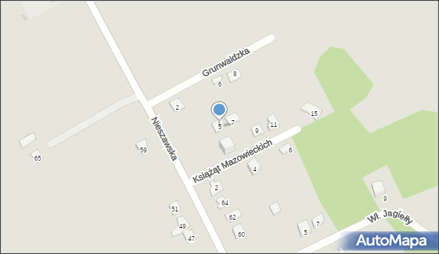 Bobrowniki, Książąt Mazowieckich, 5, mapa Bobrowniki