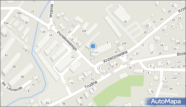 Bochnia, Księcia Józefa Poniatowskiego, 7, mapa Bochni