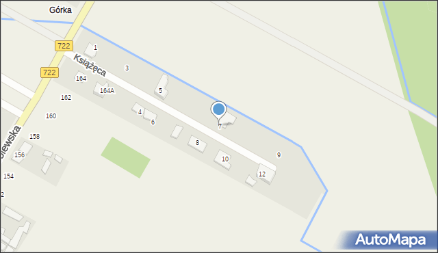 Bogatki, Książęca, 7, mapa Bogatki