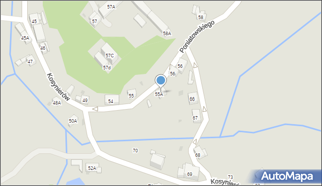 Boguszów-Gorce, Księcia Józefa Poniatowskiego, 55B, mapa Boguszów-Gorce