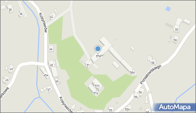 Boguszów-Gorce, Księcia Józefa Poniatowskiego, 57A, mapa Boguszów-Gorce