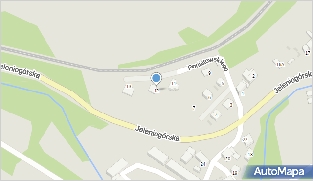 Bolków, Księcia Józefa Poniatowskiego, 12, mapa Bolków