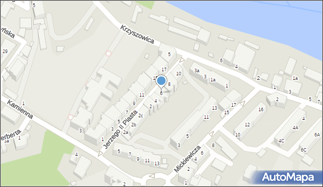 Brzeg, Księcia Jerzego II Piasta, 6, mapa Brzeg