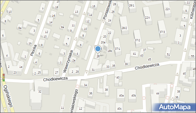 Bydgoszcz, Księcia Józefa Poniatowskiego, 16, mapa Bydgoszczy