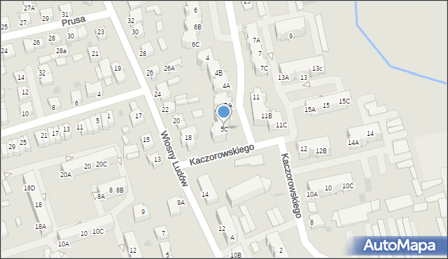 Chodzież, Ksyckiego Jana, ks. kan., 5C, mapa Chodzież