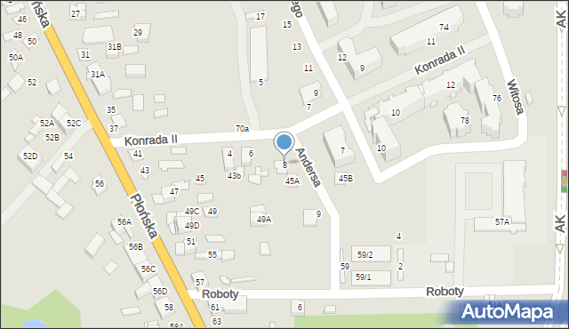 Ciechanów, Księcia Konrada II, 8, mapa Ciechanów