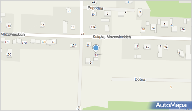 Czersk, Książąt Mazowieckich, 14, mapa Czersk