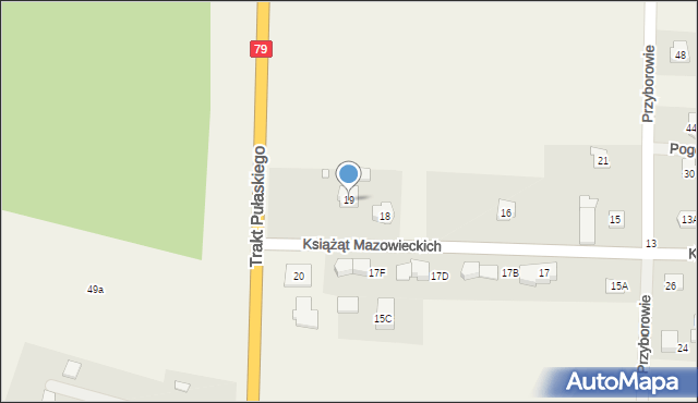 Czersk, Książąt Mazowieckich, 19, mapa Czersk