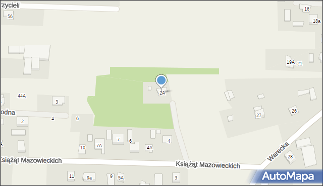 Czersk, Książąt Mazowieckich, 2A, mapa Czersk