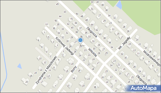 Dęblin, Księcia Witolda, 25, mapa Dęblin