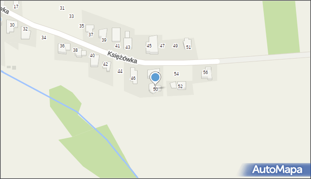 Gaj, Księżówka, 50, mapa Gaj