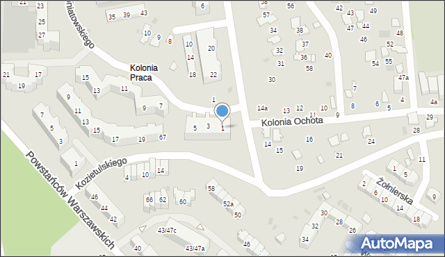 Gdańsk, Księcia Józefa Poniatowskiego, 1, mapa Gdańska