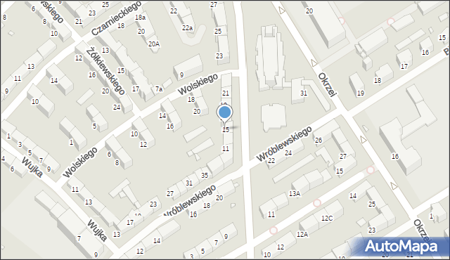 Gliwice, Księcia Józefa Poniatowskiego, 15, mapa Gliwic