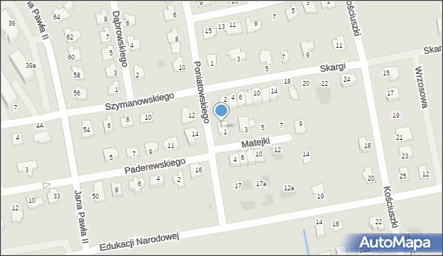 Głogów Małopolski, Księcia Józefa Poniatowskiego, 15, mapa Głogów Małopolski