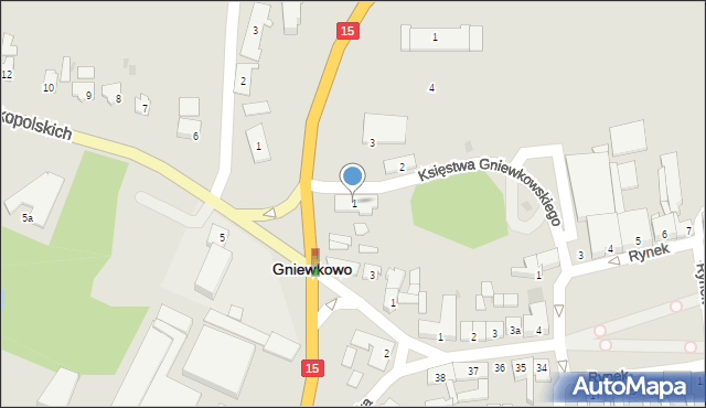 Gniewkowo, Księstwa Gniewkowskiego, 1, mapa Gniewkowo