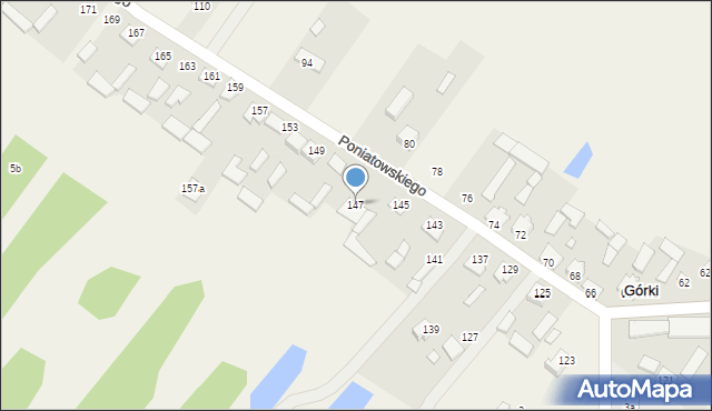 Górki, Księcia Józefa Poniatowskiego, 147, mapa Górki