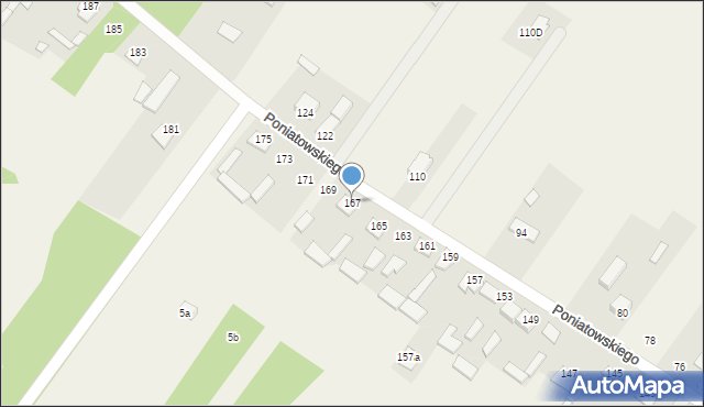 Górki, Księcia Józefa Poniatowskiego, 167, mapa Górki