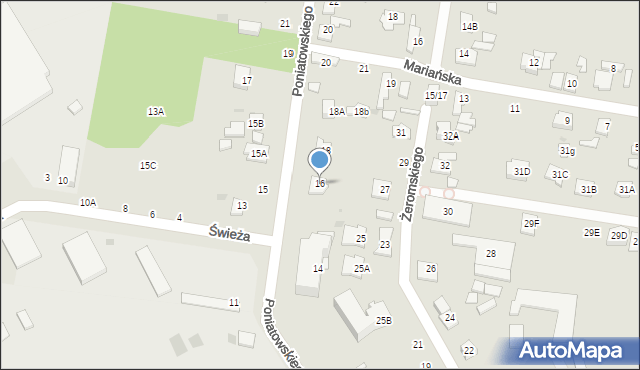 Grodzisk Mazowiecki, Księcia Józefa Poniatowskiego, 16, mapa Grodzisk Mazowiecki