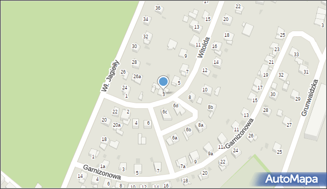 Grudziądz, Księcia Witolda, 3, mapa Grudziądza