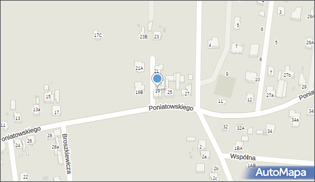 Imielin, Księcia Józefa Poniatowskiego, 19, mapa Imielin