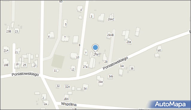 Imielin, Księcia Józefa Poniatowskiego, 27b, mapa Imielin