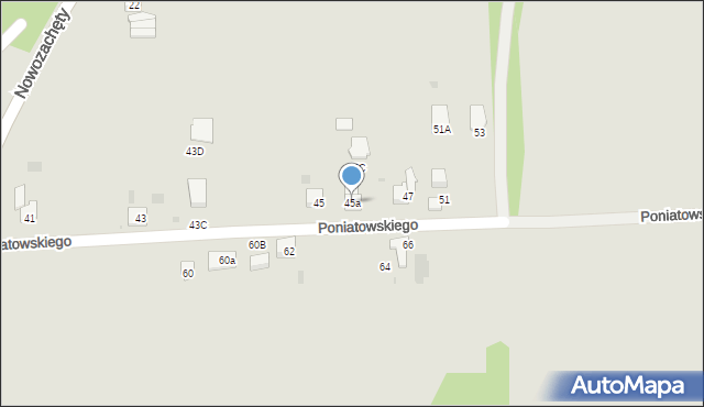 Imielin, Księcia Józefa Poniatowskiego, 45a, mapa Imielin