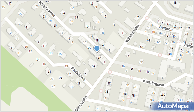 Józefosław, Księżycowa, 1G, mapa Józefosław