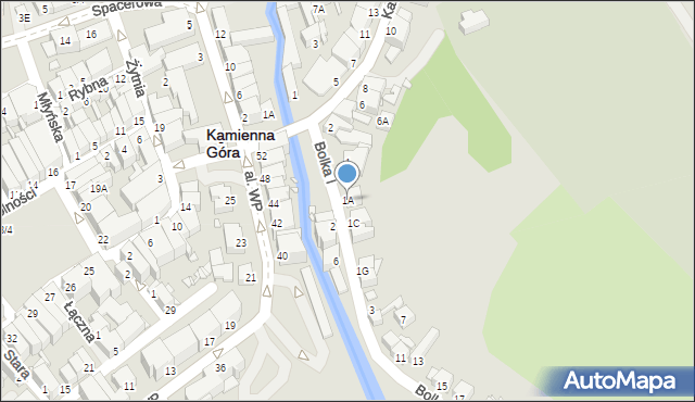 Kamienna Góra, Księcia Bolka I, 1A, mapa Kamienna Góra