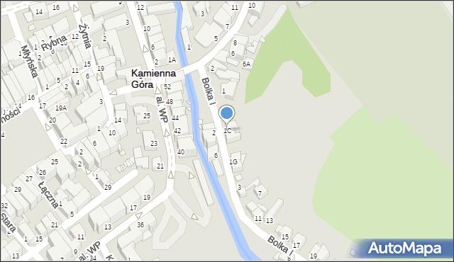 Kamienna Góra, Księcia Bolka I, 1C, mapa Kamienna Góra