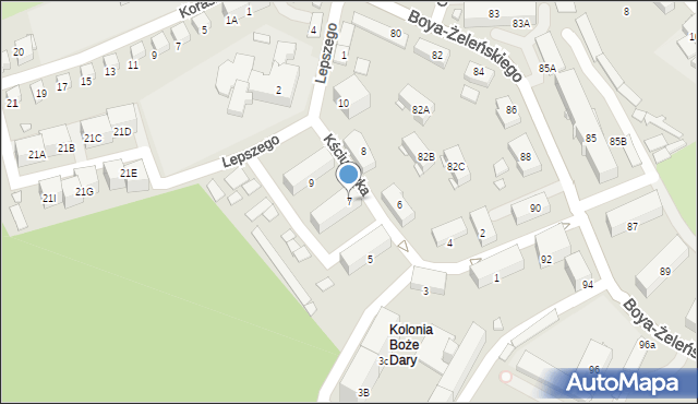 Katowice, Kściuczyka Jana, 7, mapa Katowic