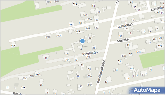 Kobyłka, Księcia Józefa Poniatowskiego, 68A, mapa Kobyłka