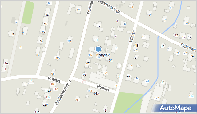 Kobyłka, Księcia Józefa Poniatowskiego, 85a, mapa Kobyłka