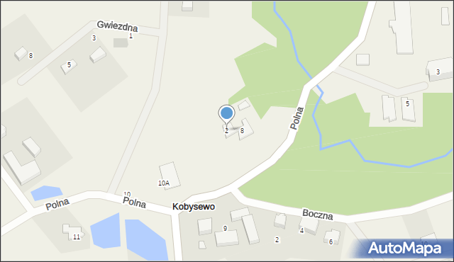 Kobysewo, Księżycowa, 2, mapa Kobysewo