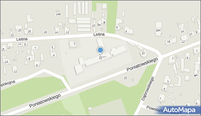 Koło, Księcia Józefa Poniatowskiego, 22, mapa Koło