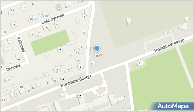 Koło, Księcia Józefa Poniatowskiego, 36, mapa Koło