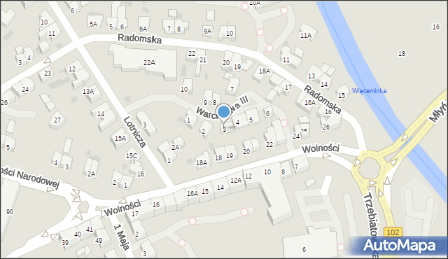 Kołobrzeg, Księcia Warcisława III, 3, mapa Kołobrzegu