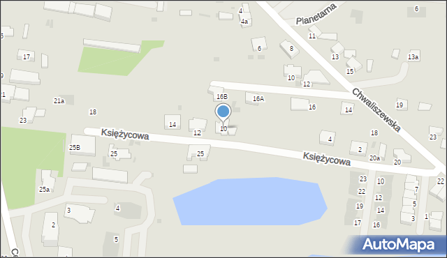 Krotoszyn, Księżycowa, 10, mapa Krotoszyna