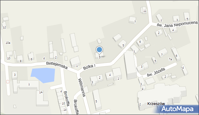 Krzeszów, Księcia Bolka I, 3, mapa Krzeszów