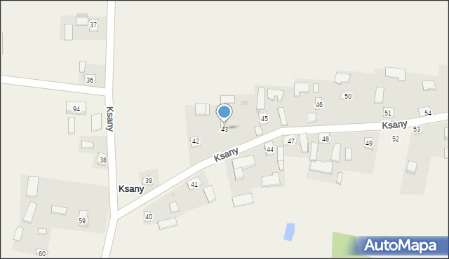 Ksany, Ksany, 43, mapa Ksany