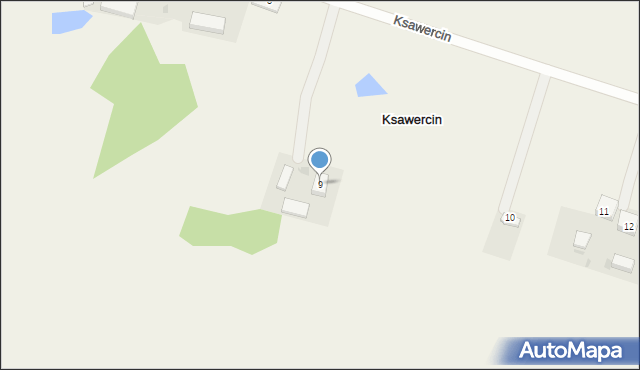 Ksawercin, Ksawercin, 9, mapa Ksawercin