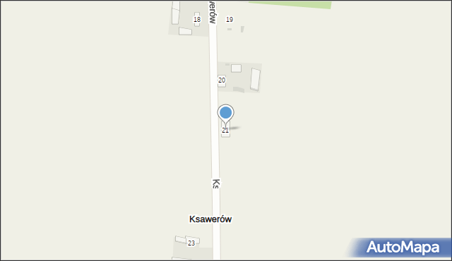 Ksawerów, Ksawerów, 21, mapa Ksawerów