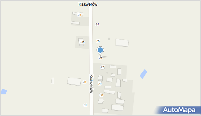 Ksawerów, Ksawerów, 26, mapa Ksawerów