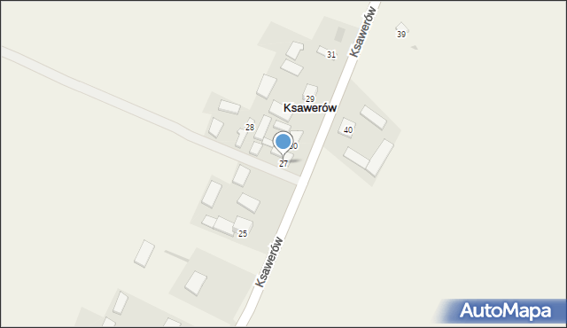 Ksawerów, Ksawerów, 27, mapa Ksawerów