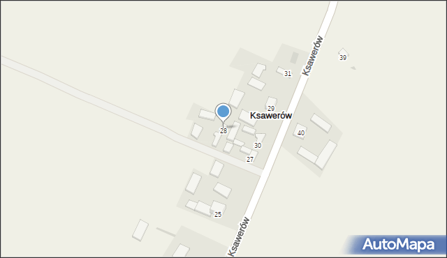 Ksawerów, Ksawerów, 28, mapa Ksawerów