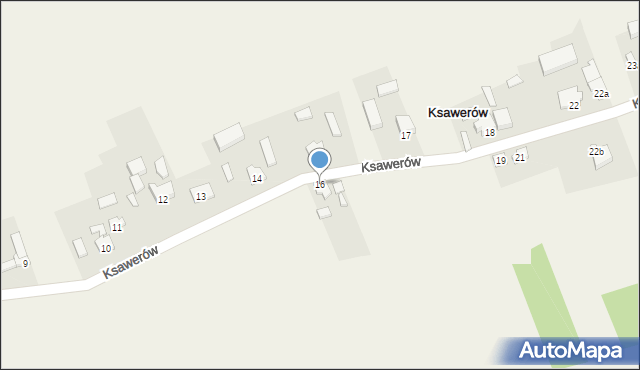 Ksawerów, Ksawerów, 16, mapa Ksawerów