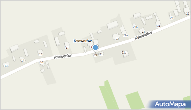 Ksawerów, Ksawerów, 19, mapa Ksawerów