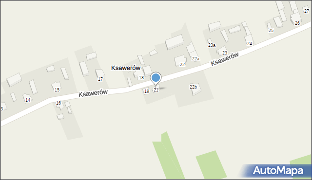 Ksawerów, Ksawerów, 21, mapa Ksawerów