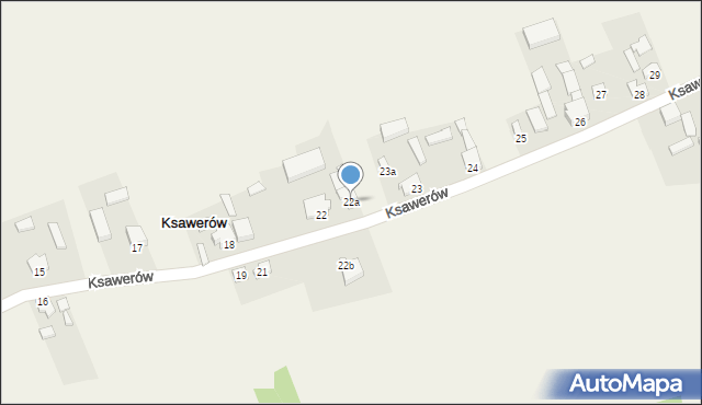 Ksawerów, Ksawerów, 22a, mapa Ksawerów