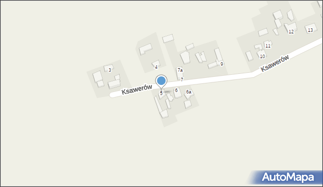 Ksawerów, Ksawerów, 5, mapa Ksawerów